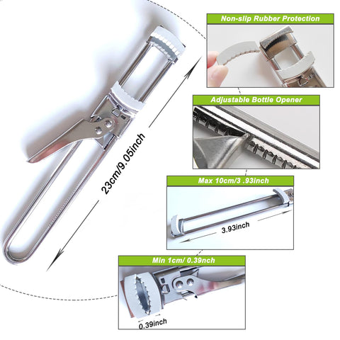 Orangaroos stainless steel jar opener designed for durability