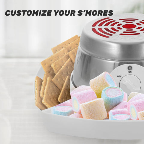 ORANLAN S'mores Kit large tray for even browning of marshmallows.