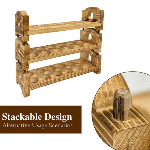 ORBEIN siderack close-up emphasizes 2 cm thick wood and durability.