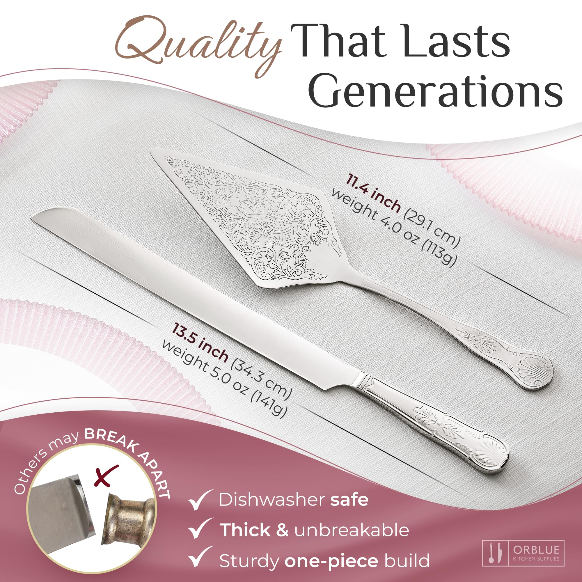 Orblue one-piece stainless steel construction highlights durability and timeless design.