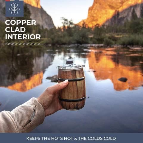 ORCA Barrel 12oz coffee-use scene, hot drink ready for your commute