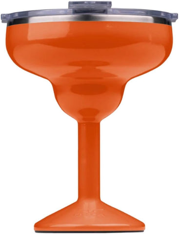 ORCA Rita persimmon margarita glass with insulated design keeps drinks cold