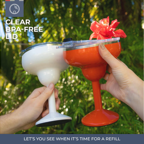 Orca Rita poolside margarita setup keeps cocktails cold while you relax.