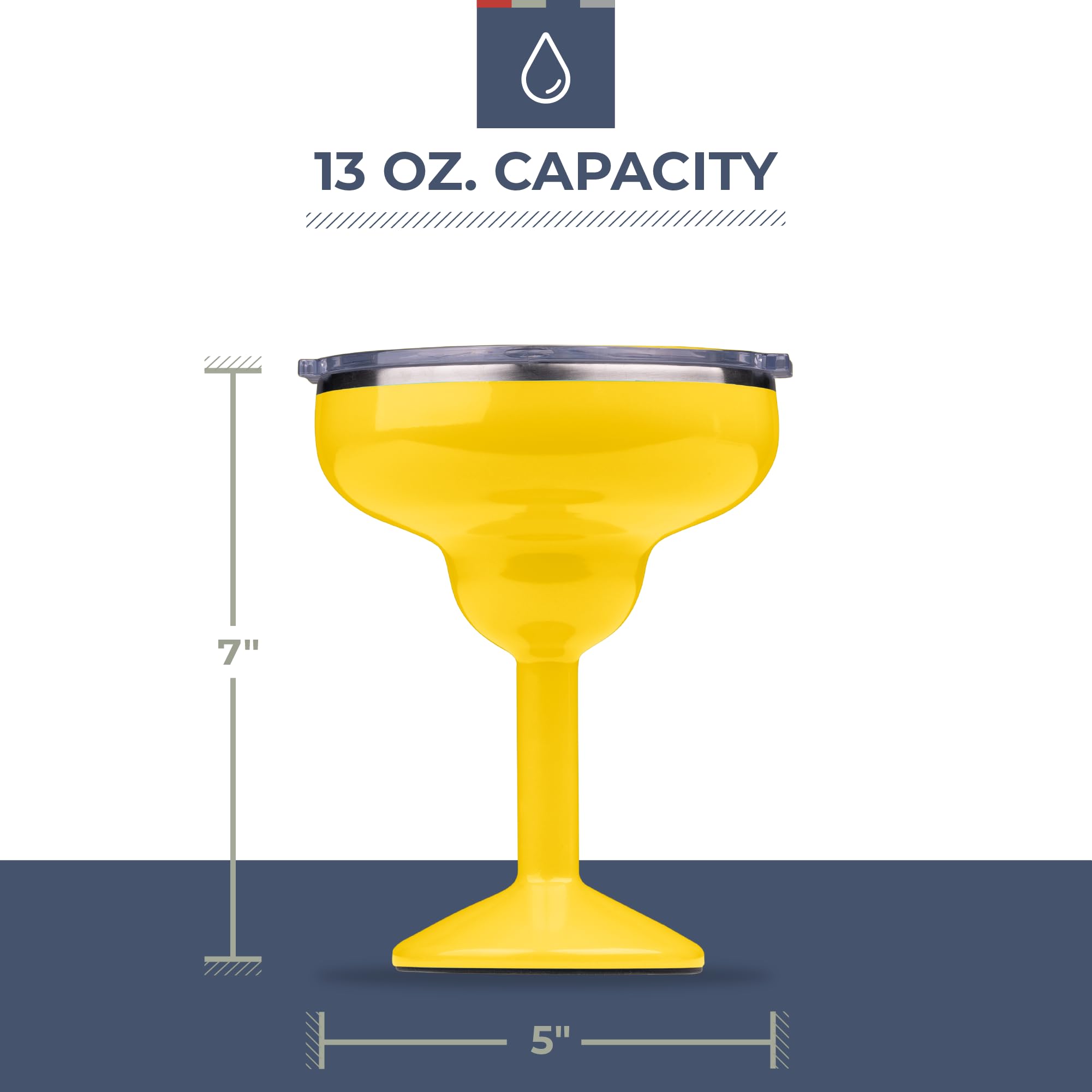 ORCA Rita stainless steel stemmed cup preserves beverage temperature for any drink.