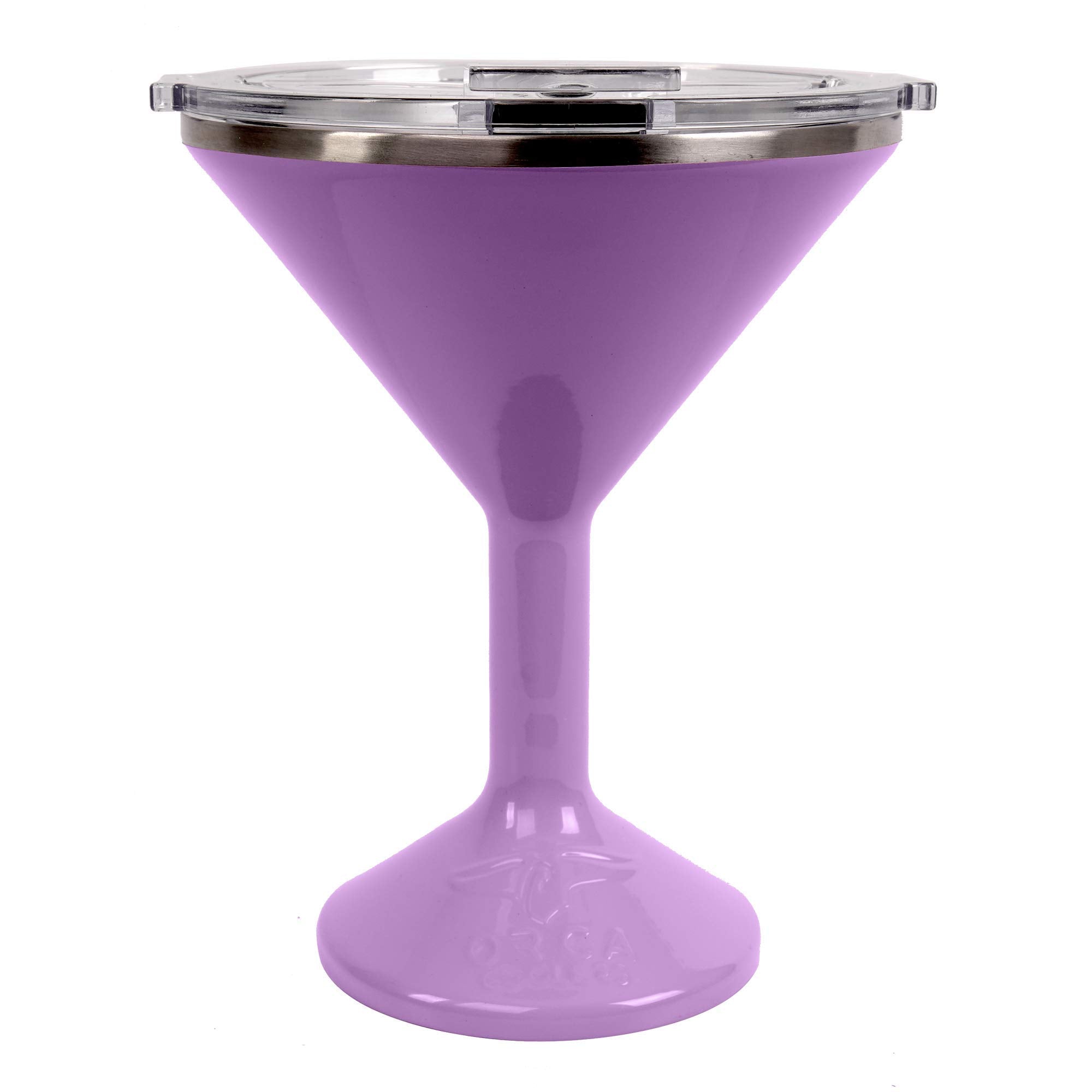 ORCA Tini 13oz stainless martini glass outdoors at sunset for an easy outdoor party vibe