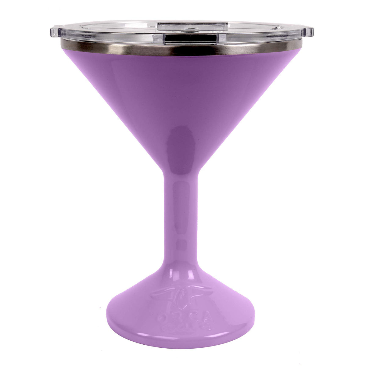 ORCA Tini 13oz stainless martini glass outdoors at sunset for an easy outdoor party vibe