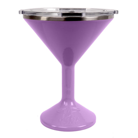 ORCA Tini 13oz stainless martini glass outdoors at sunset for an easy outdoor party vibe