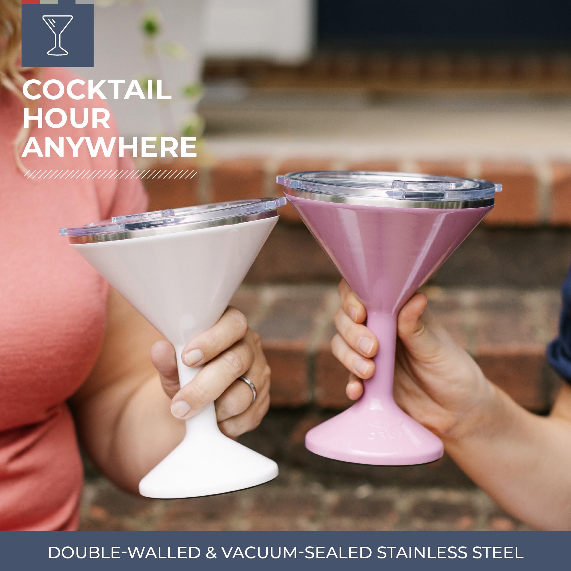 ORCA Tini sage martini glass poolside setup preserves chill and style