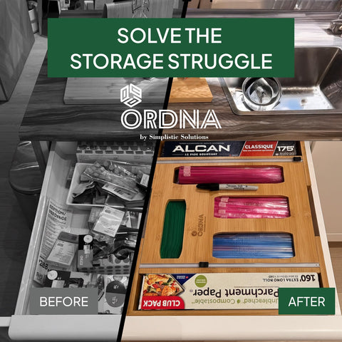 Ordna broad compatibility supports snack, sandwich, quart, gallon bags for daily prep.