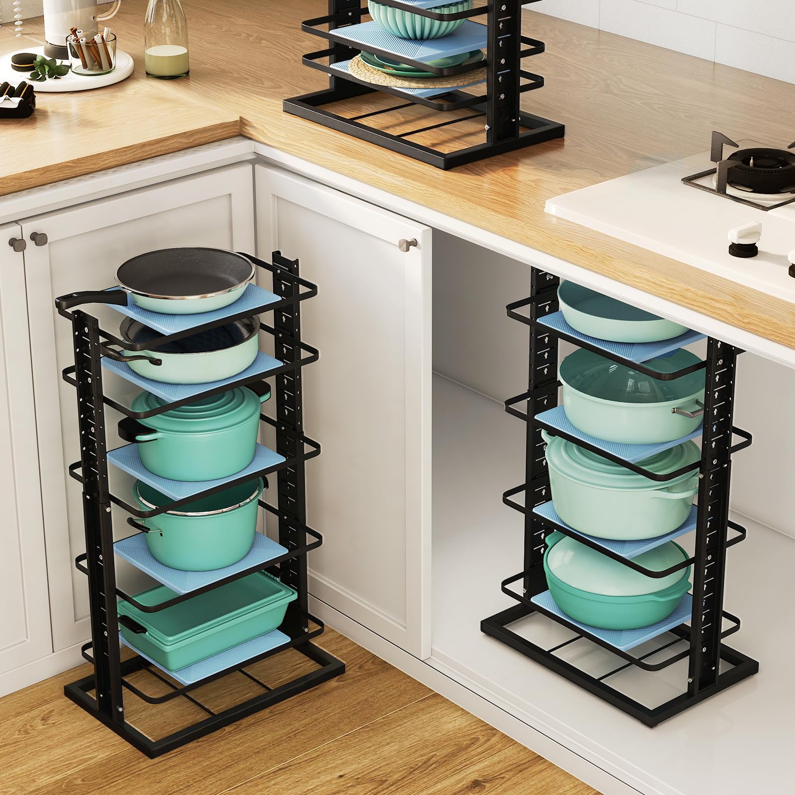 ORDORA 12-quart cookware fits securely with a dedicated storage slot.