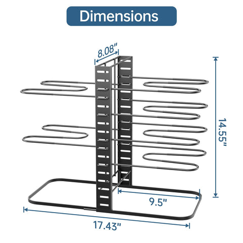 ORDORA 8-tier rack keeps cookware organized and accessible