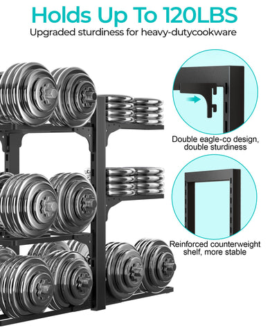 ORDORA easy-assembly design helps keep cookware organized quickly.