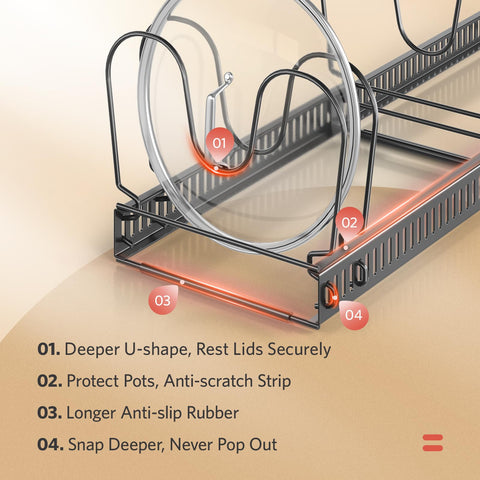 ORDORA scratch-protective strips guard cookware from scratches during storage