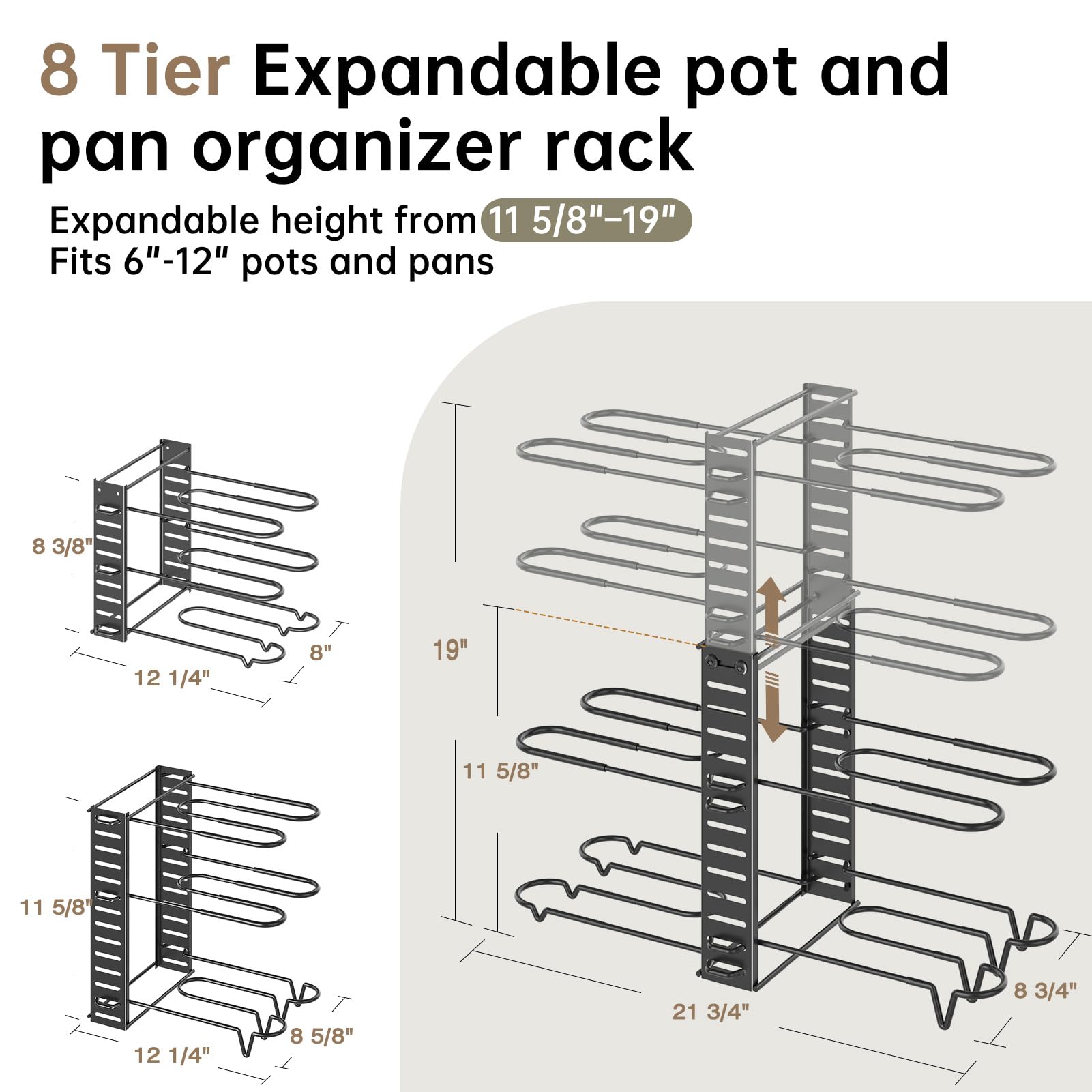 ORDORA tool-free assembly horizontal option offers flexible cabinet placement.
