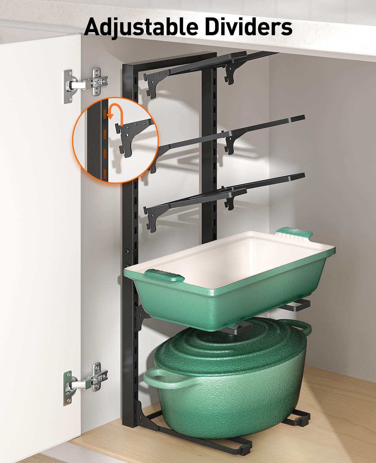 ORDORA two-way installation showing under-cabinet and single-side setup