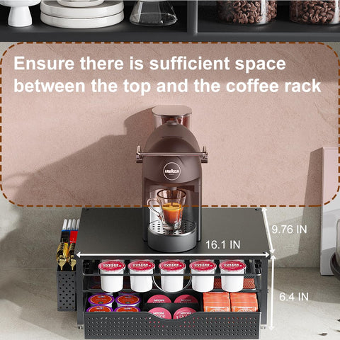 ORDROLL K Cup Holder compact under-coffee-maker fit saves counter space.