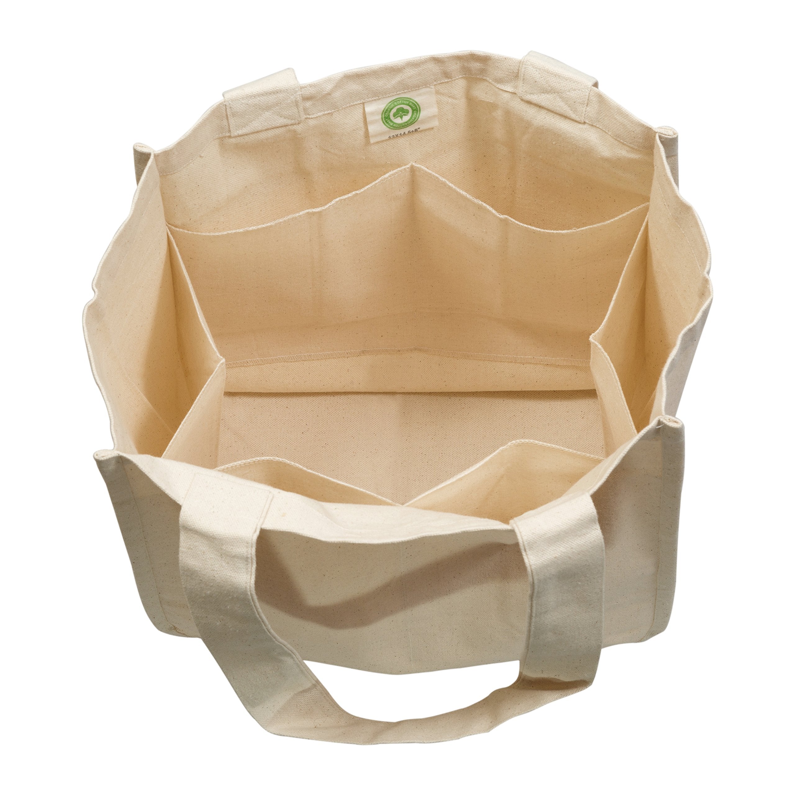 Organic Cotton Mart interior bottle sleeves detail protect glass bottles during transit.