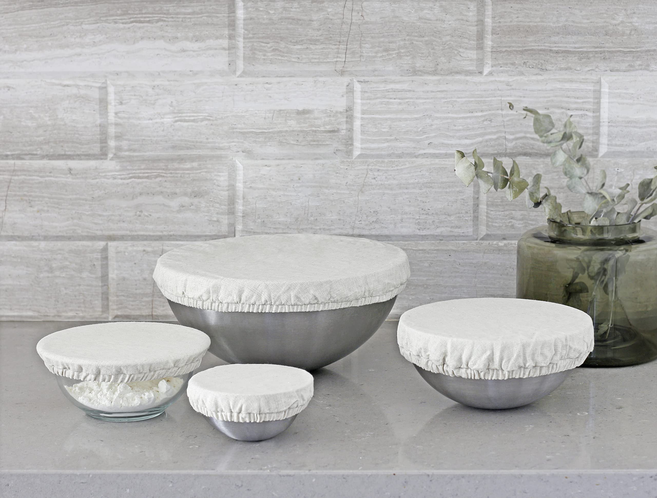 Organic Cotton Mart bread cover in off white for fresh crusts