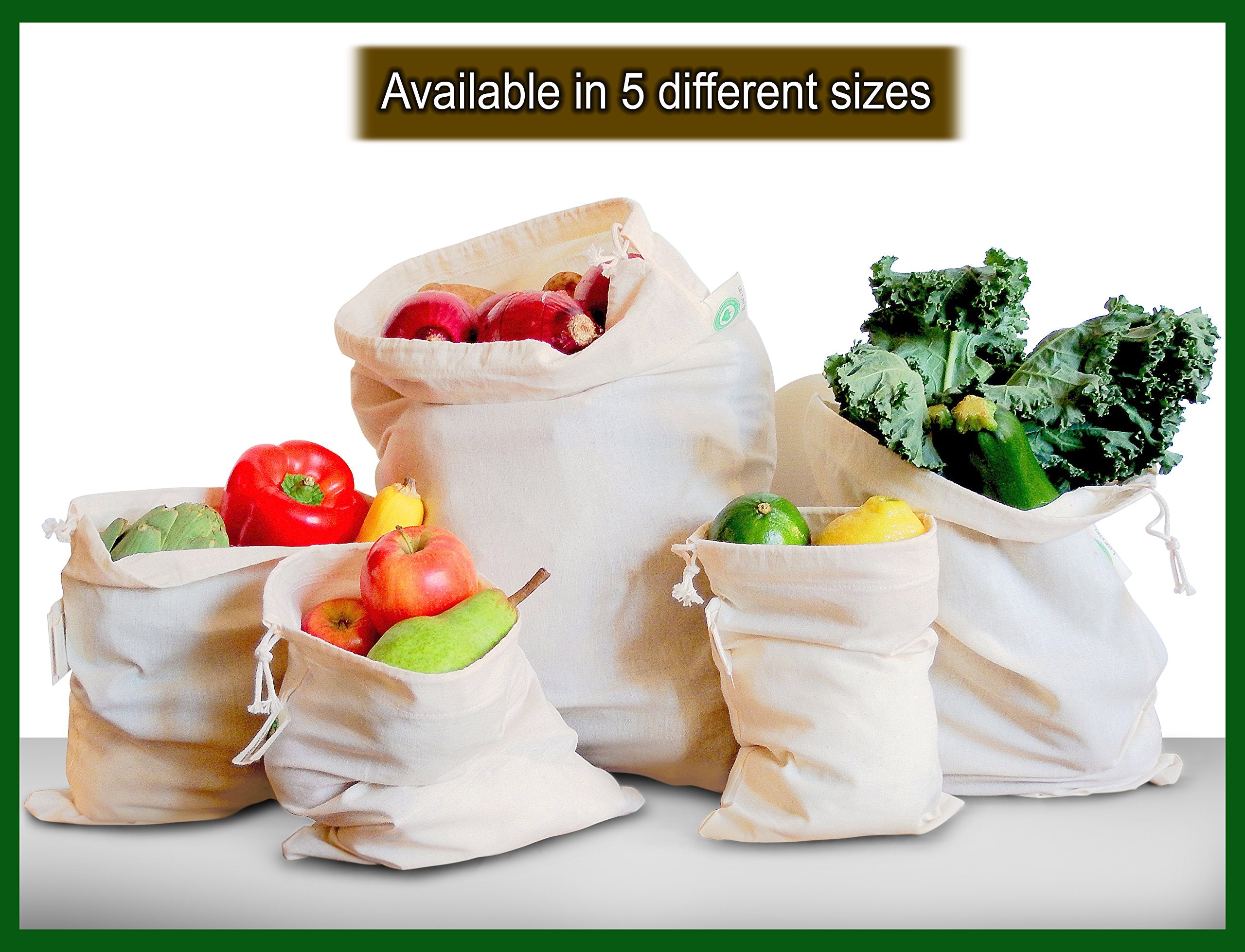 Organic Cotton Mart breathable fridge storage keeps produce cool.