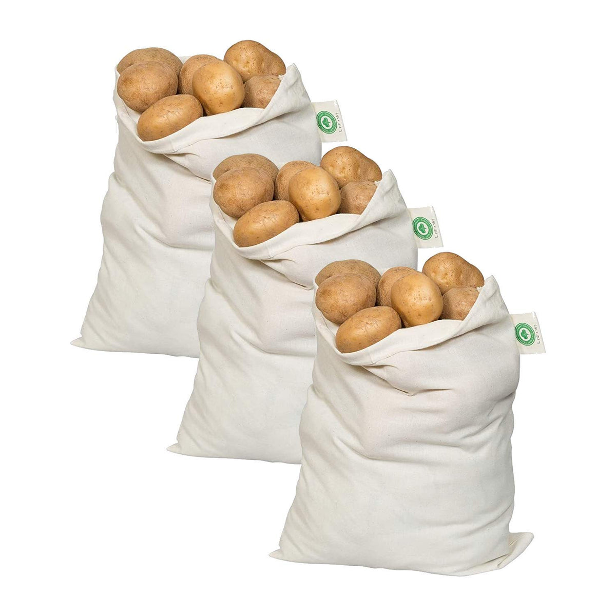 Organic Cotton Mart nut milk bag 12x15 front view, reusable and breathable.