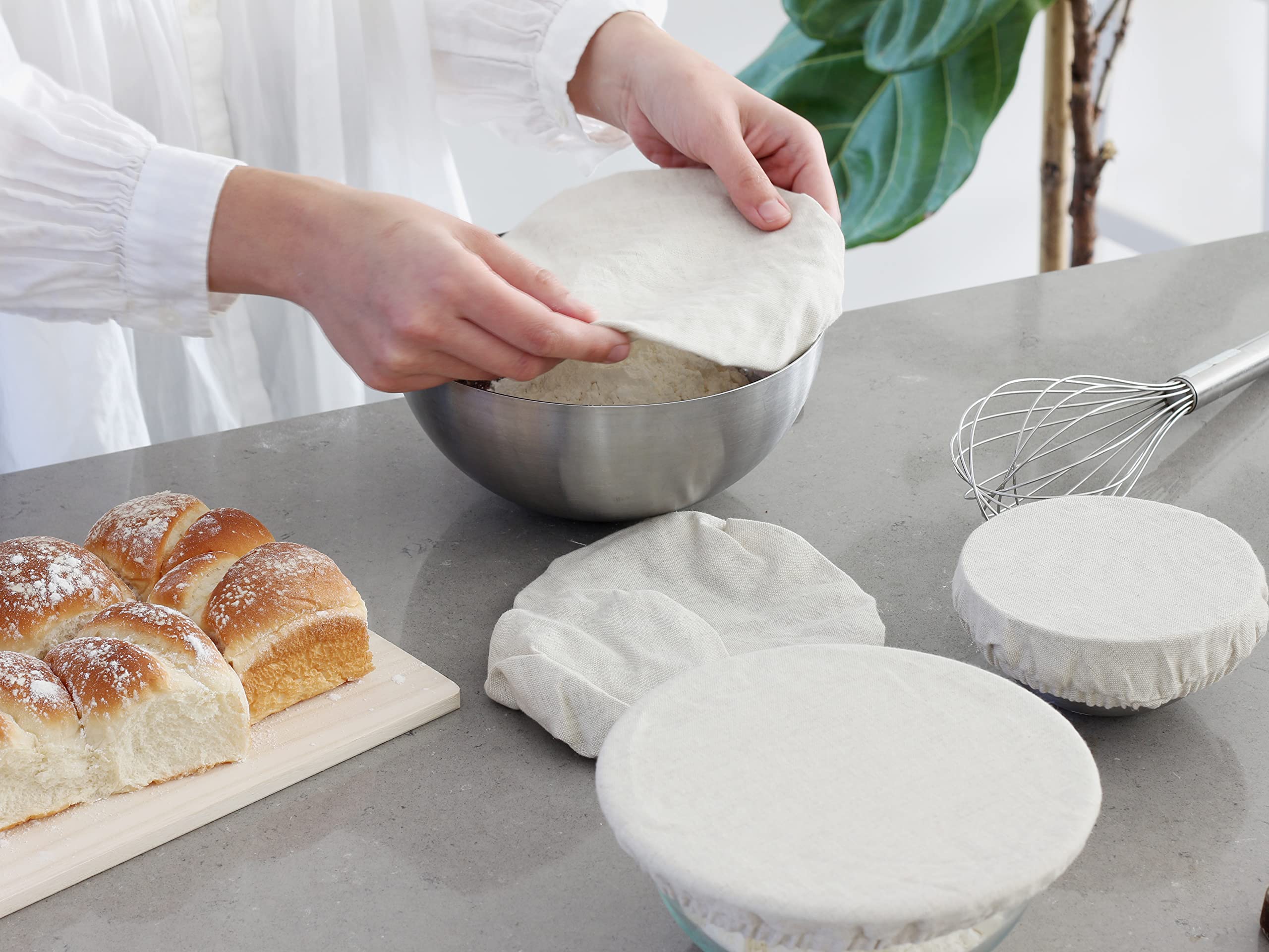 Organic Cotton Mart picnic kitchen cover off white reusable and versatile