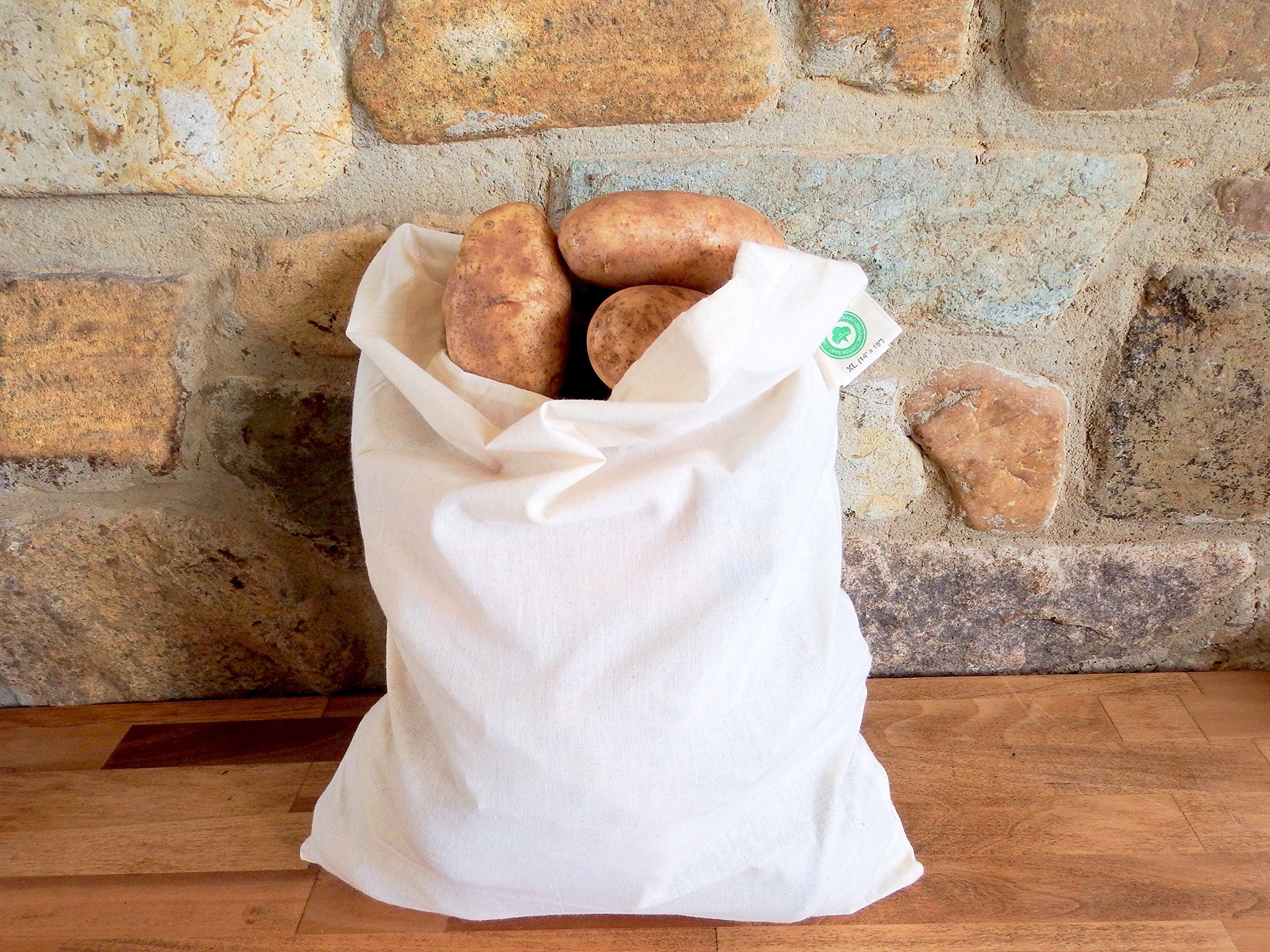 Organic Cotton Mart pantry storage bag for potatoes helps with organization