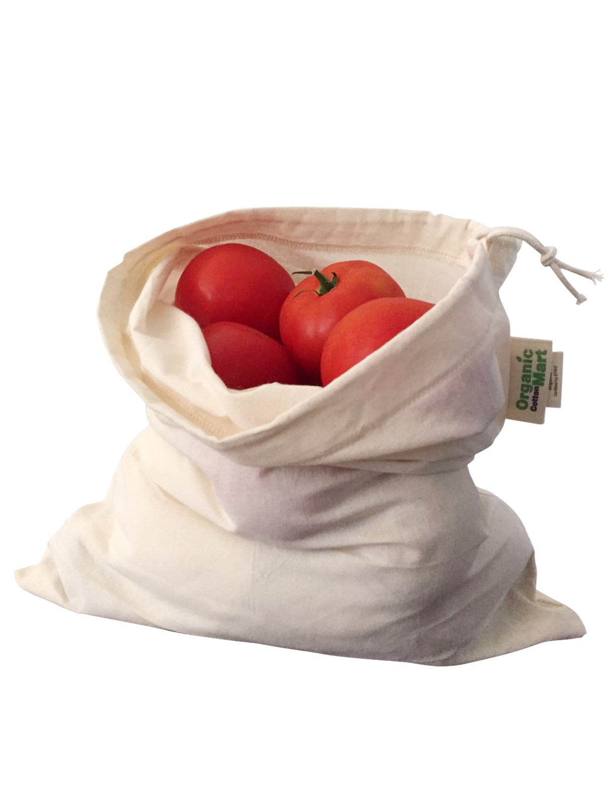 Organic Cotton Mart reusable bags for storage and organization.