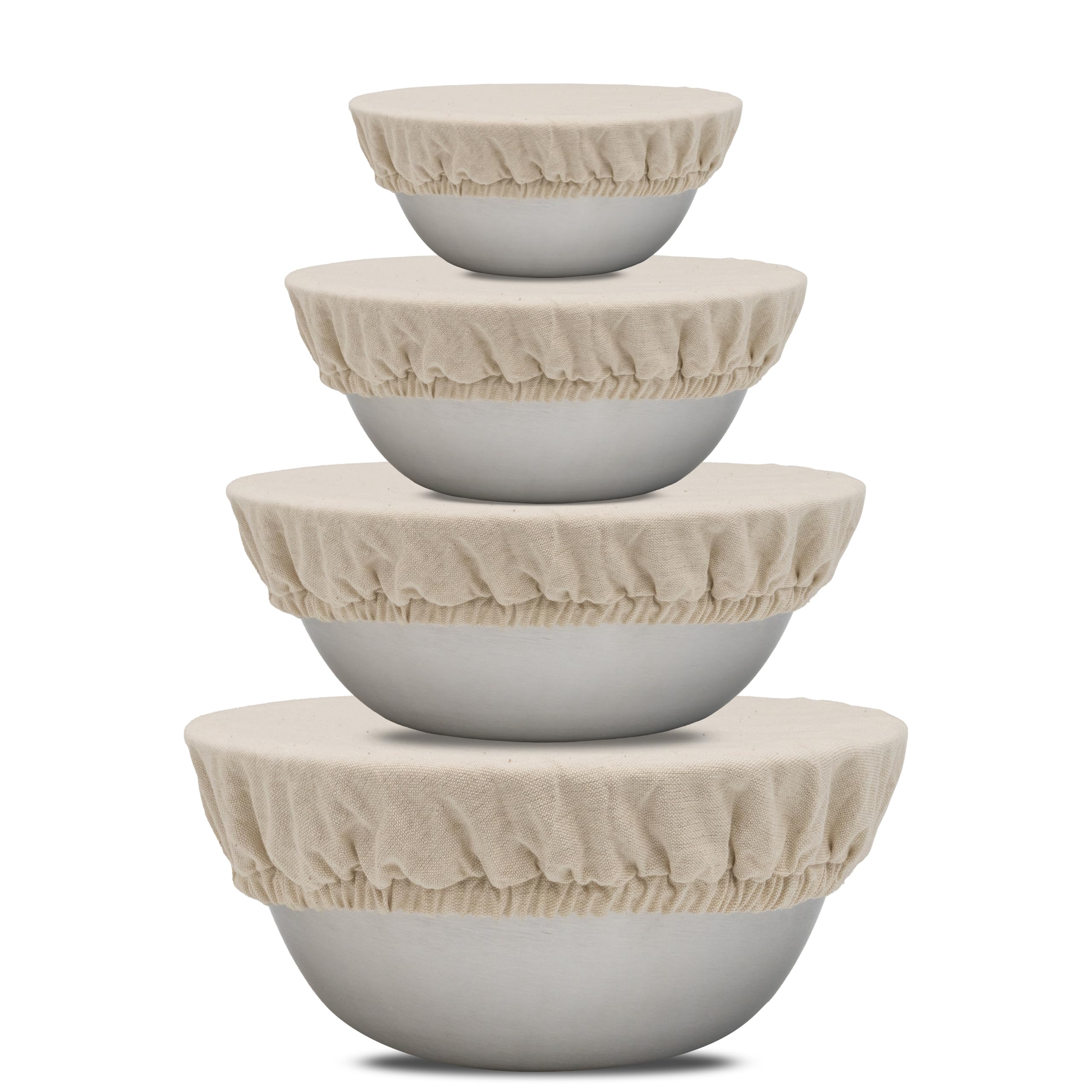 Organic Cotton Mart reusable cloth bowl cover off white fits 1XL and protects bowls