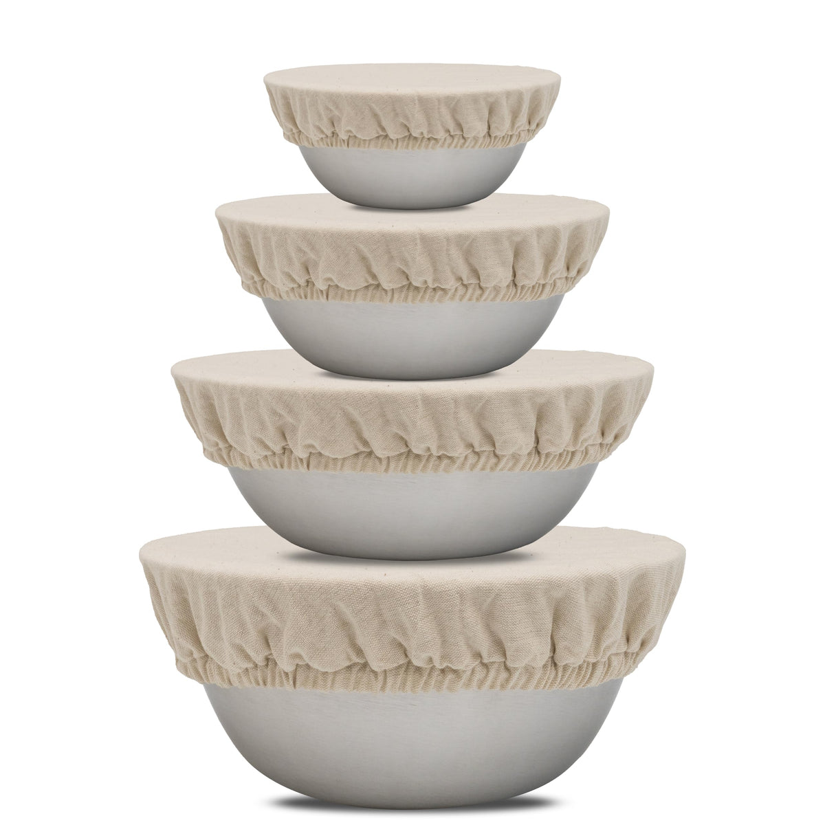 Organic Cotton Mart reusable cloth bowl cover off white fits 1XL and protects bowls