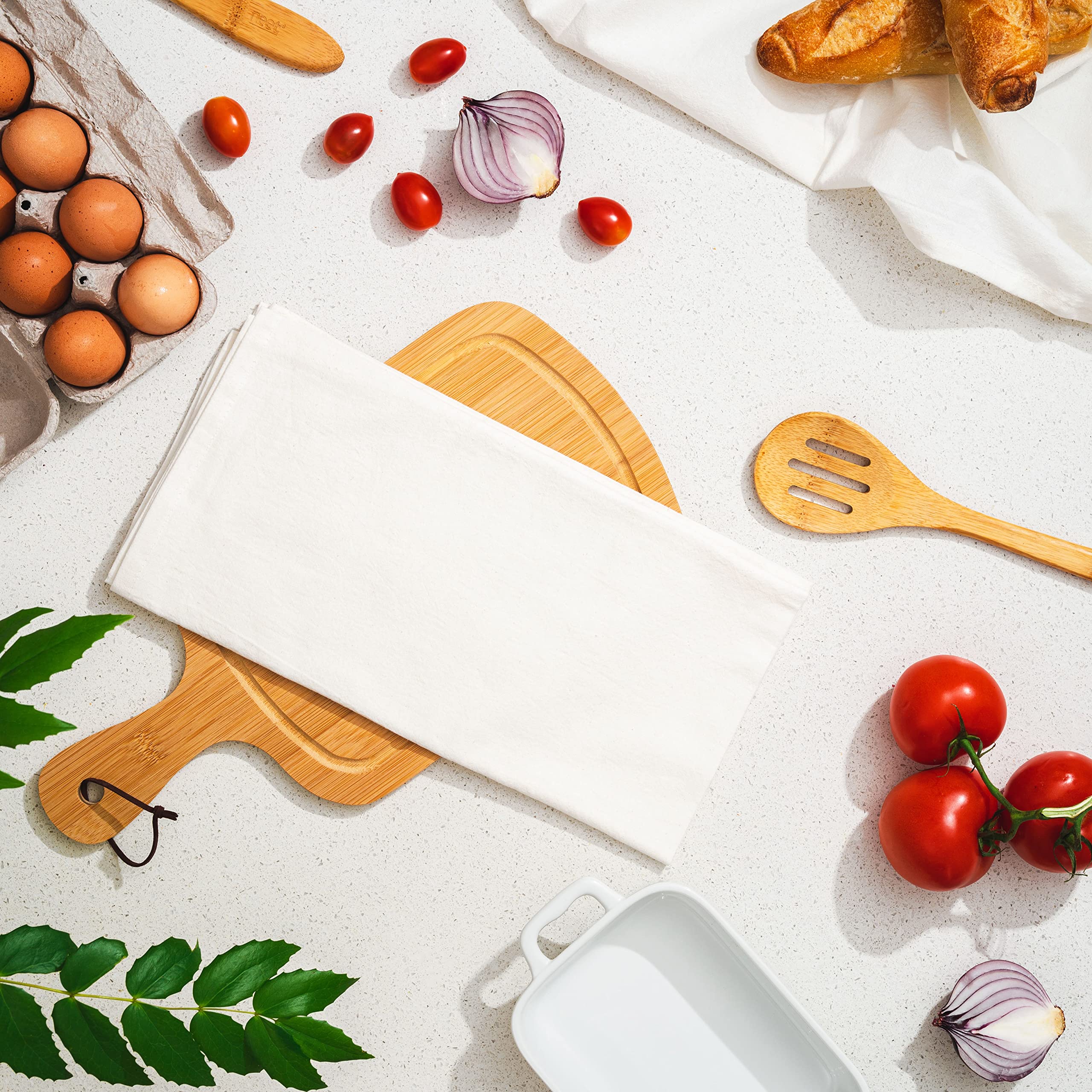 Organic Cotton Mart zero-waste kitchen alternative, replace disposable towels with reusable flour sacks.