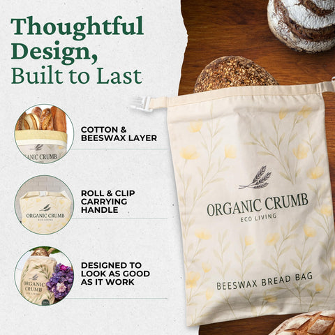 Organic Crumb wooden dough scraper for precise dough shaping