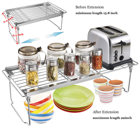 Orgneas expandable shelf requires no tools for quick, tool-free setup in any storage area.