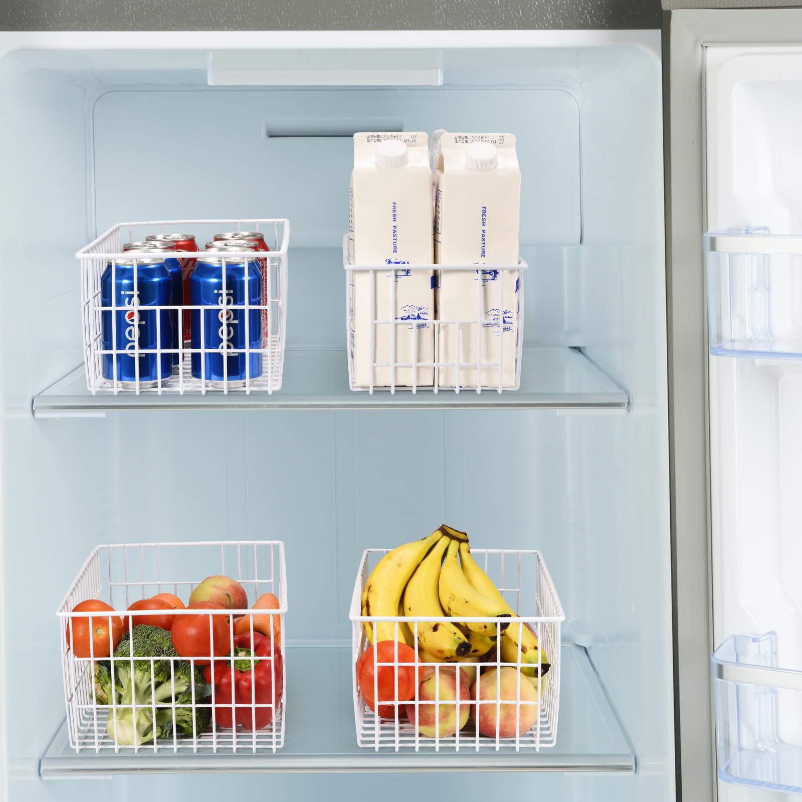 Orgneas freezer basket size 3 metal construction ideal for cans and snacks