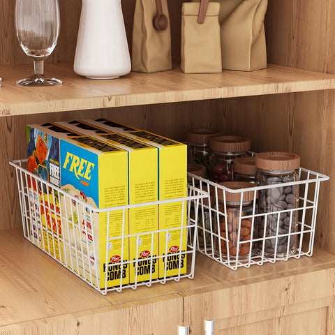 Orgneas freezer organizer medium basket front view ideal for quick retrieval.