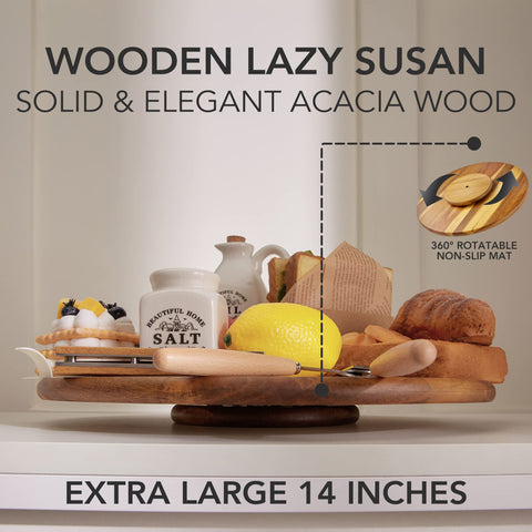ORIDOM Lazy Susan on kitchen counter for organized storage of jars