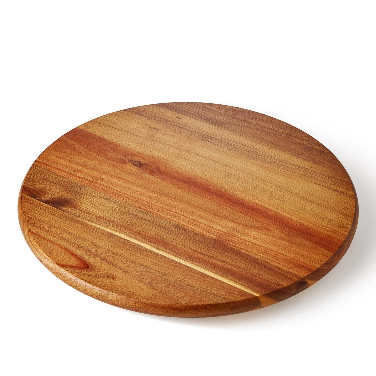 ORIDOM Acacia wood Lazy Susan top view showing spacious 14-inch surface for spices