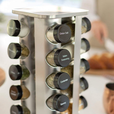 Orii compact organizer fits countertops and cabinets.