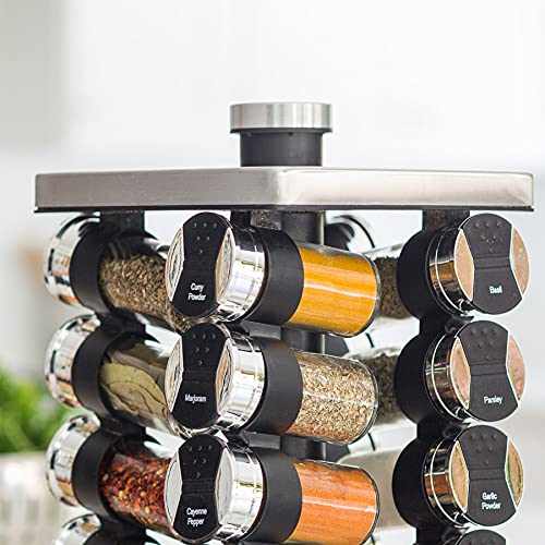 Orii labeled spice jars speed up meal prep with clear names.