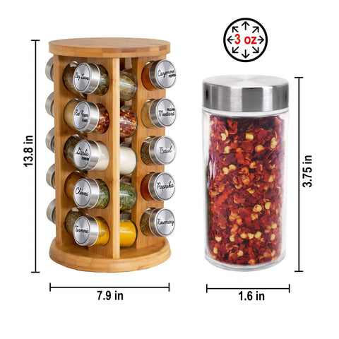 Orii rotating kitchen spice organizer saving counter space