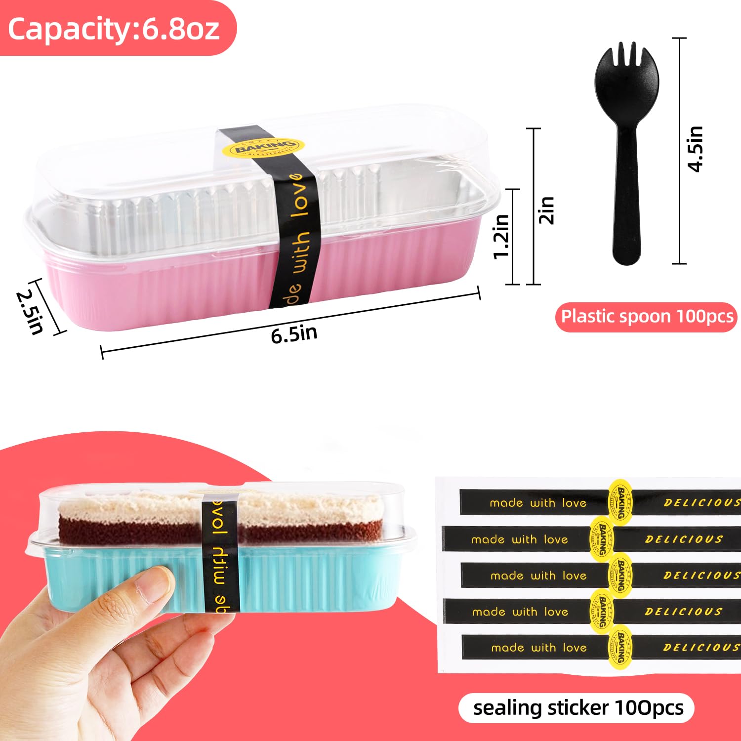 Orlashop mini loaf pans in blue for vibrant desserts and gifts.