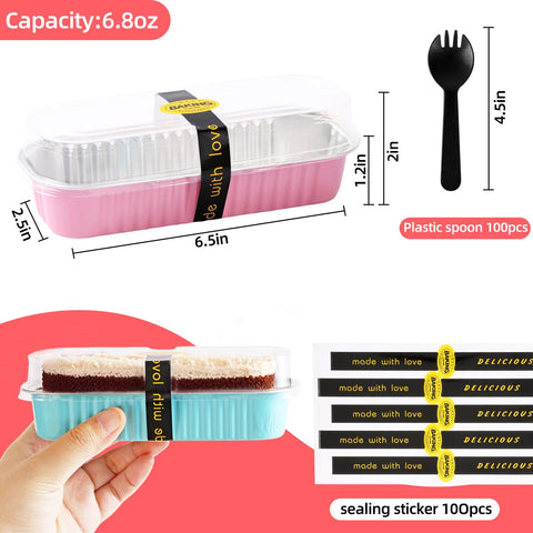 Orlashop mini loaf pans in blue for vibrant desserts and gifts.