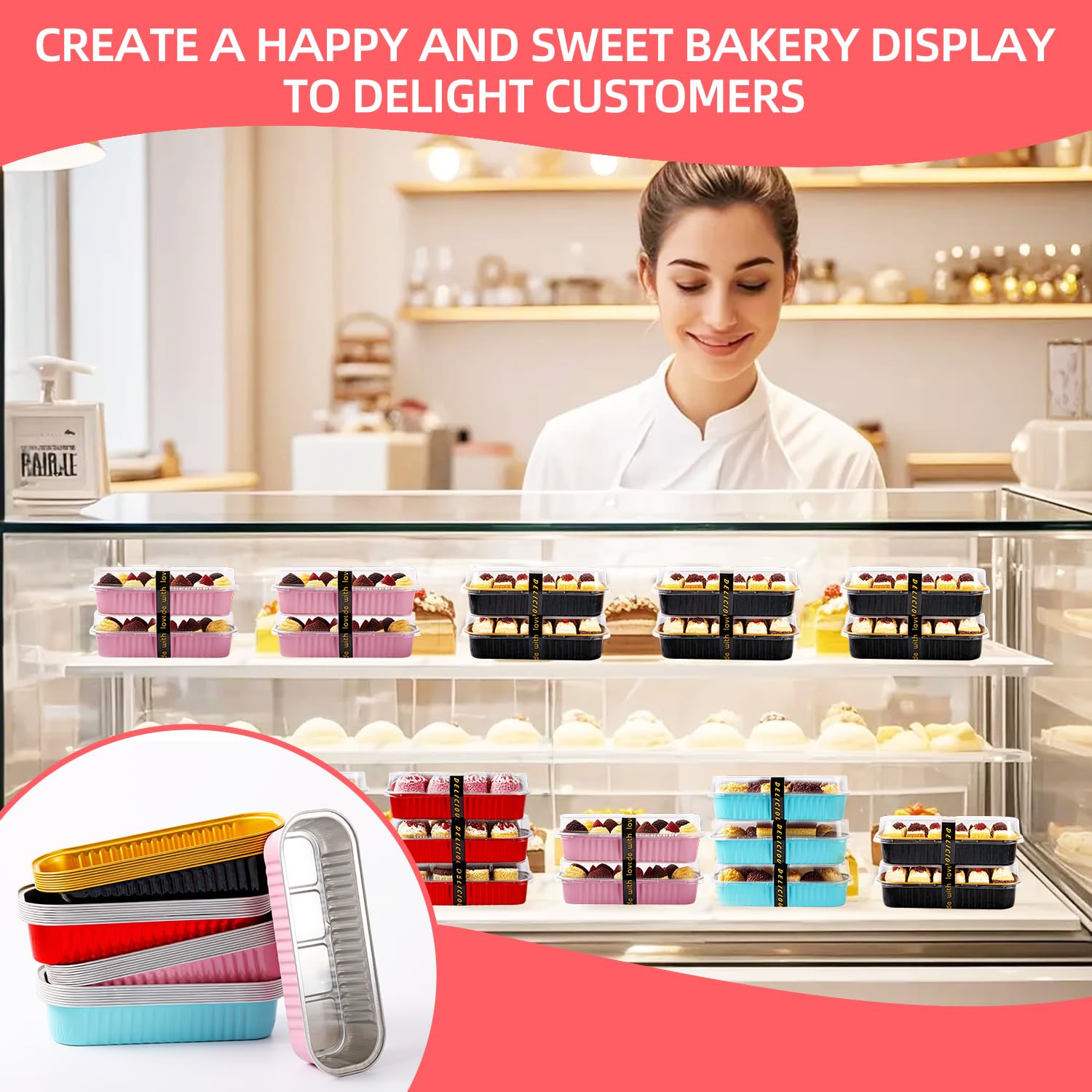 Orlashop airtight lids keep treats fresh in mini loaf pans.