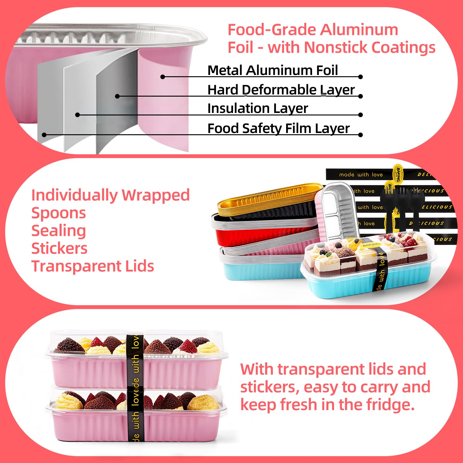 Orlashop sturdy aluminum pans support even baking and easy cleanup.