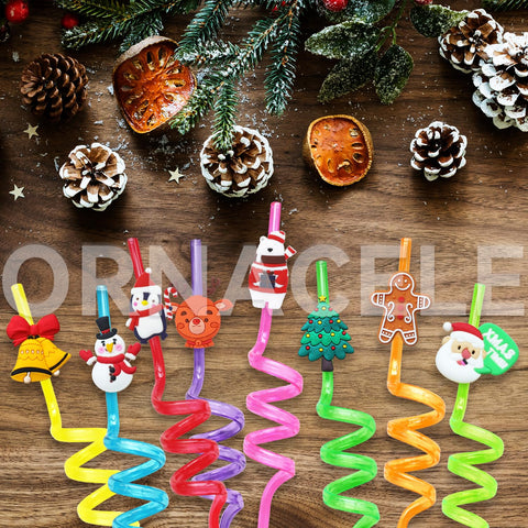 ORNACELE Christmas tree topper straw decorative ornament for parties.