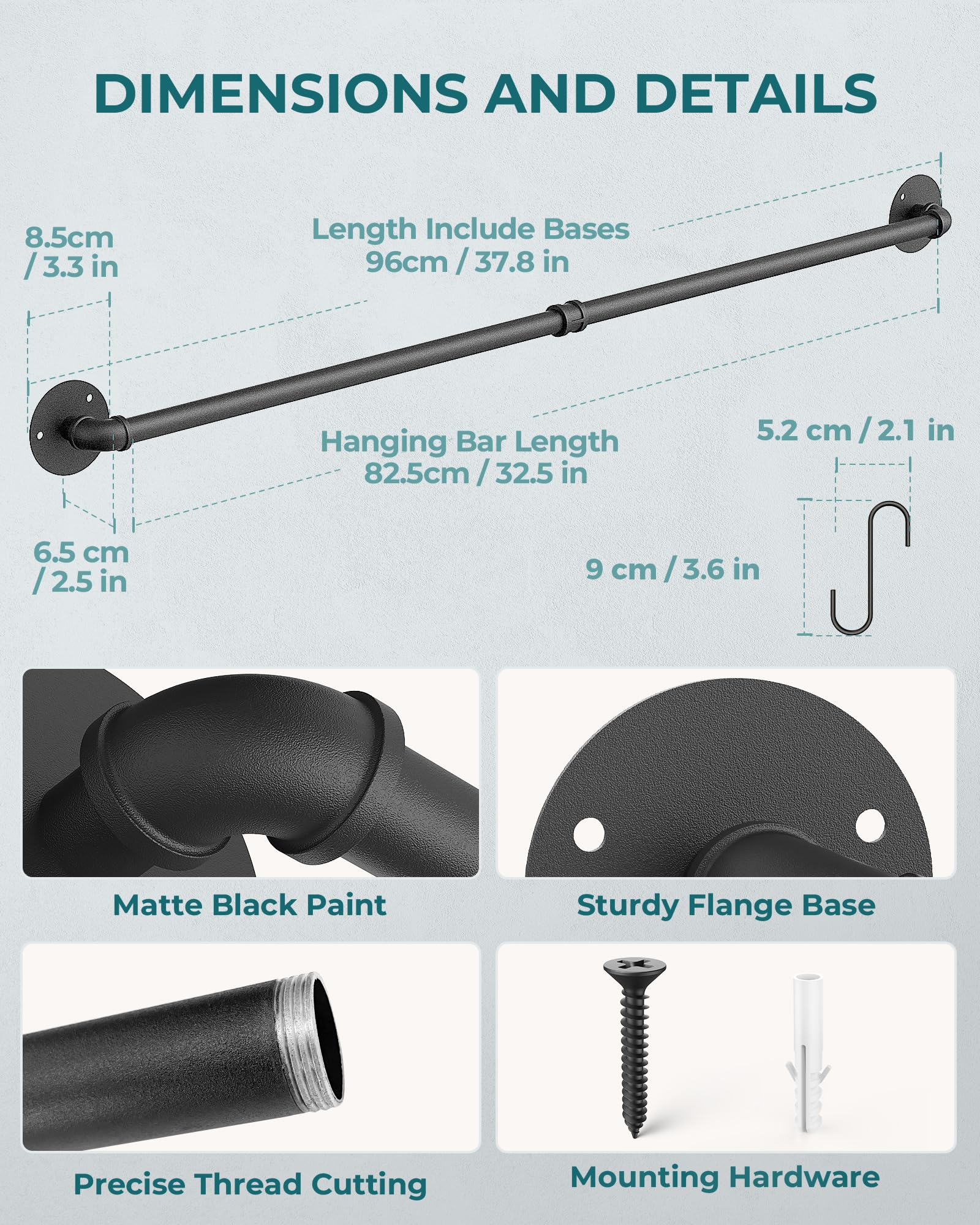 OROPY black finish rack doubles as towel or lid hanger.
