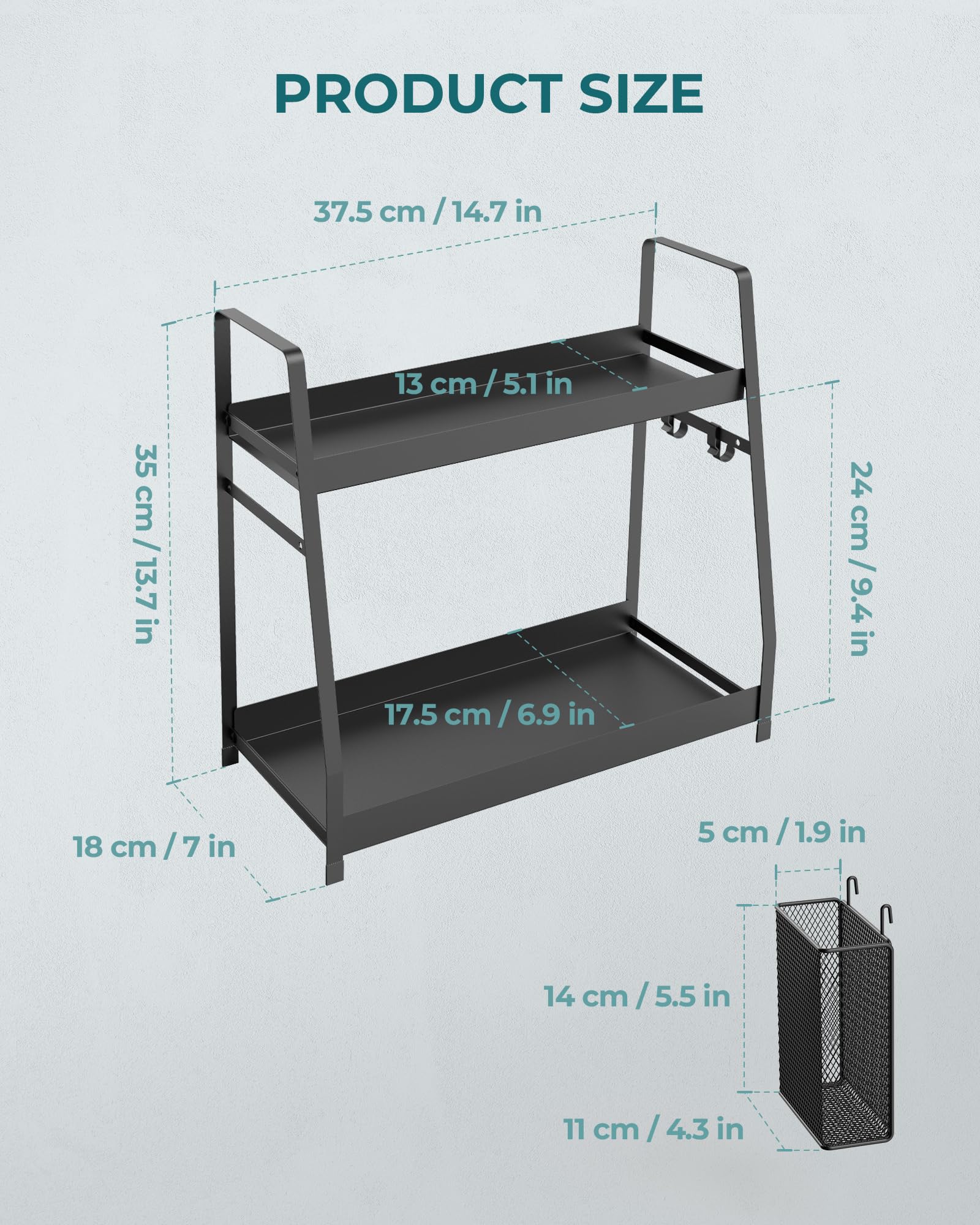OROPY durable metal construction ensures long-lasting kitchen organization.