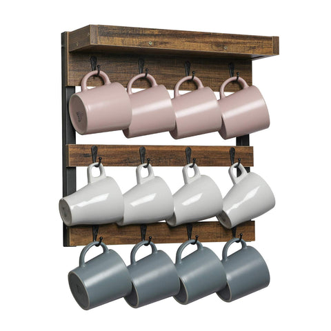 OROPY wall-mounted display saves counter space while showcasing mugs.