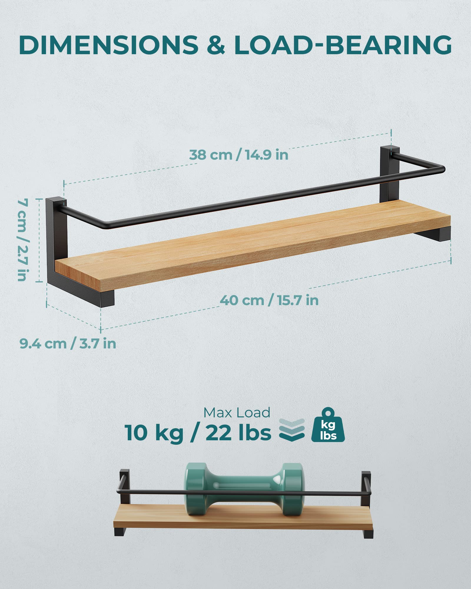 OROPY spice rack with concealed keyhole hangers enables effortless wall mounting.