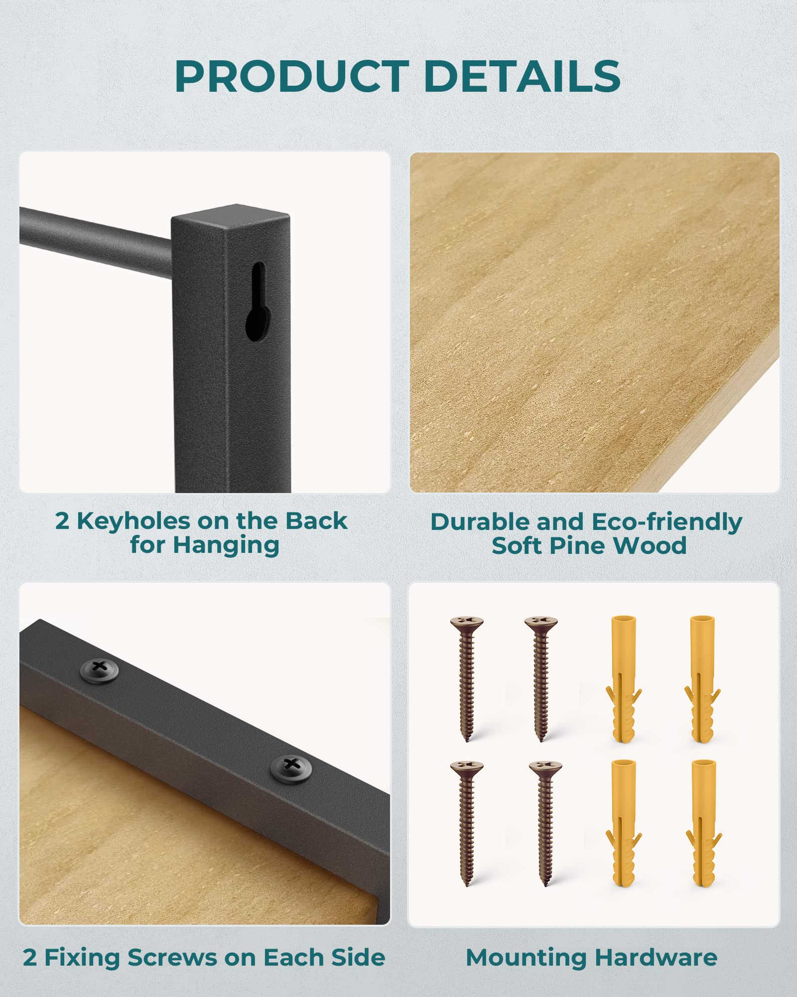 OROPY two-pack includes screws for simple installation and secure mounting.