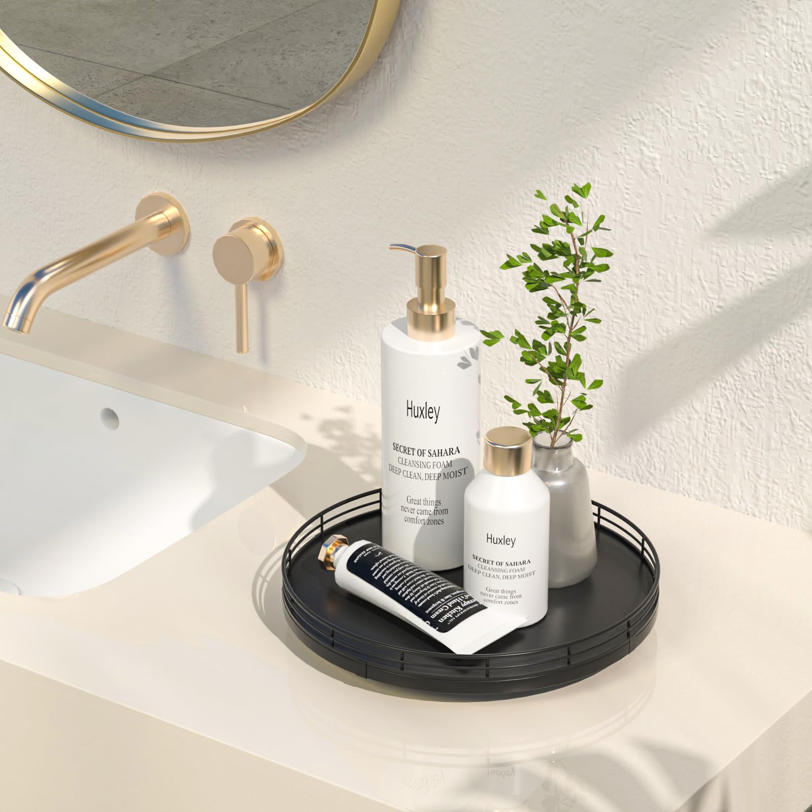 Oroyutor lazy susan kitchen spice organizer keeps jars neatly arranged.